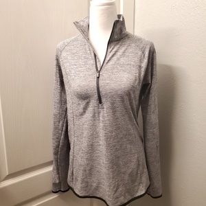 Under Armour Grey 3/4 Zip Athletic Sweater S